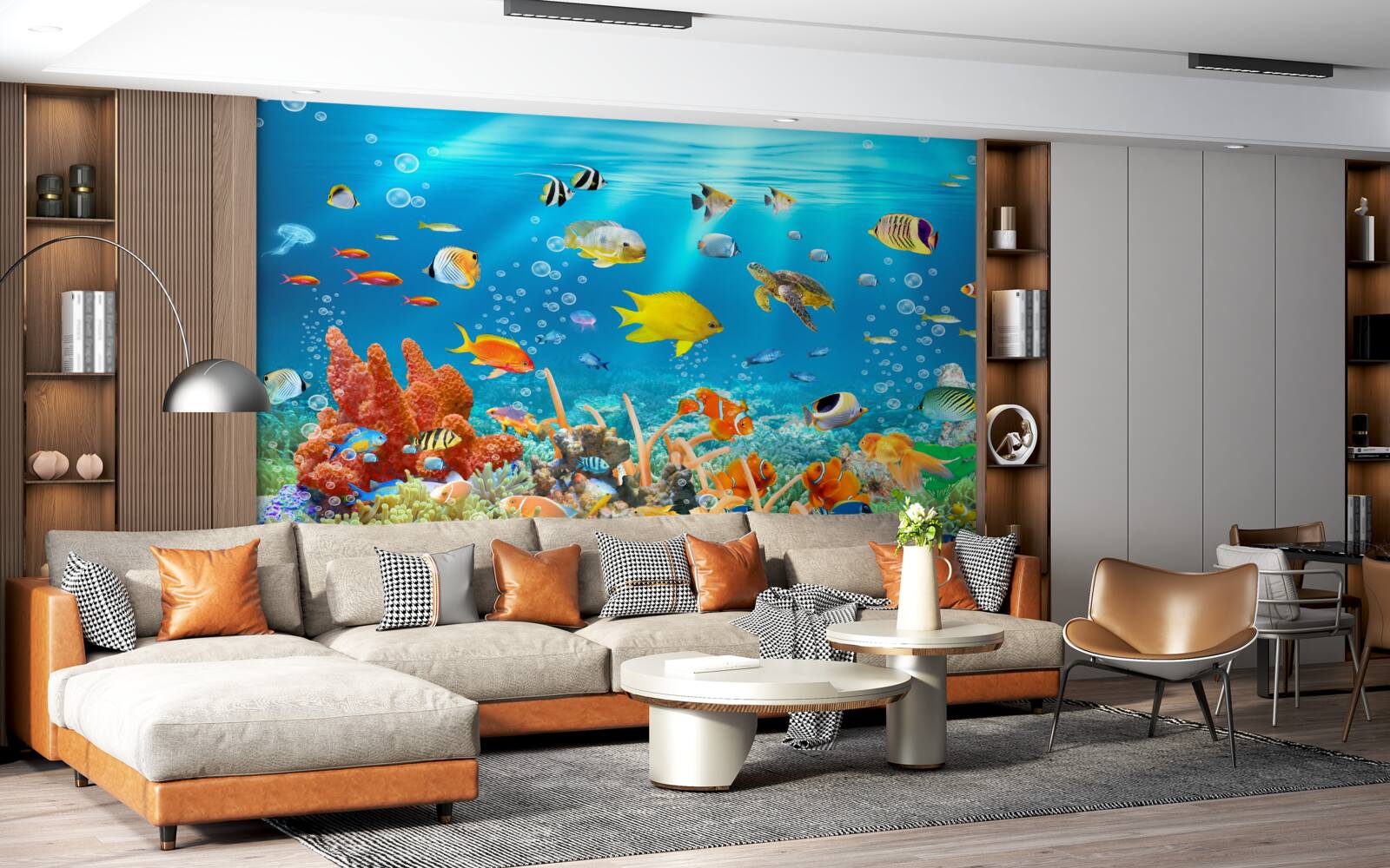 Fotobehang fascinerende wereld onder water