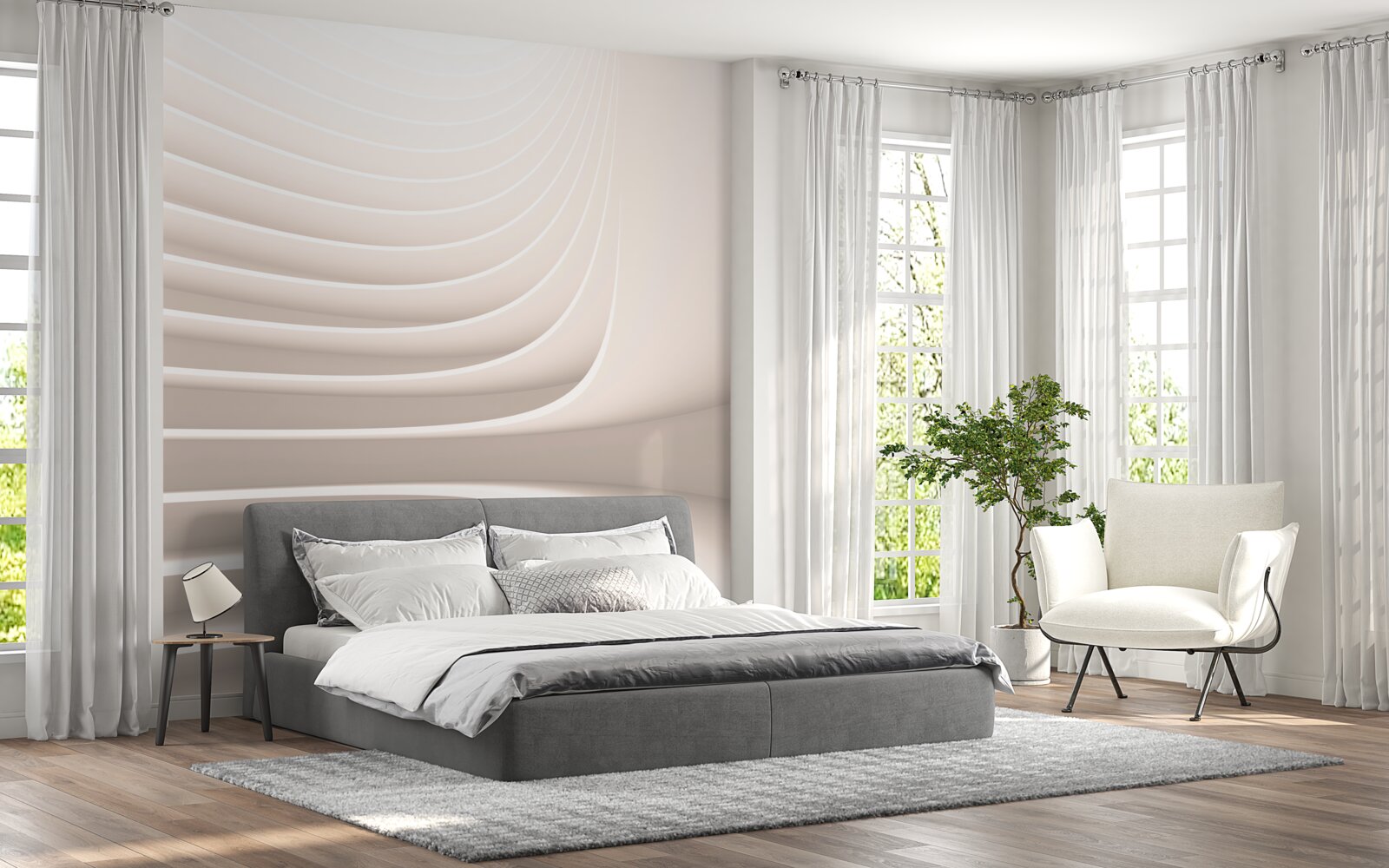 Fotobehang metaforische stappen in het oneindige