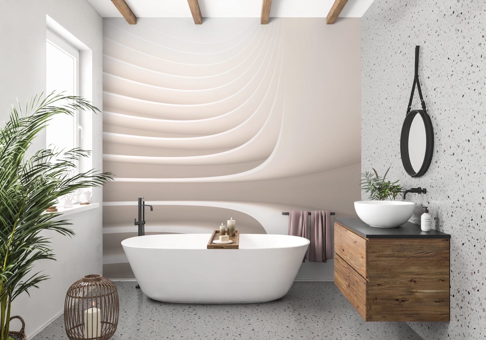 Fotobehang metaforische stappen in het oneindige