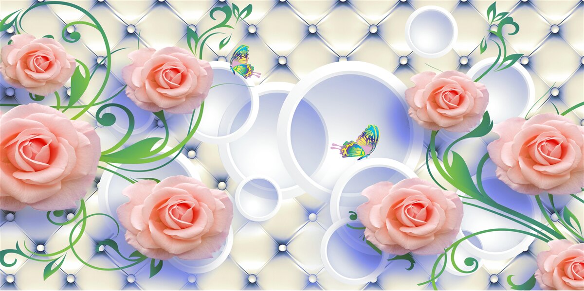 Fotobehang theeroosknoppen bloeien aan de takken