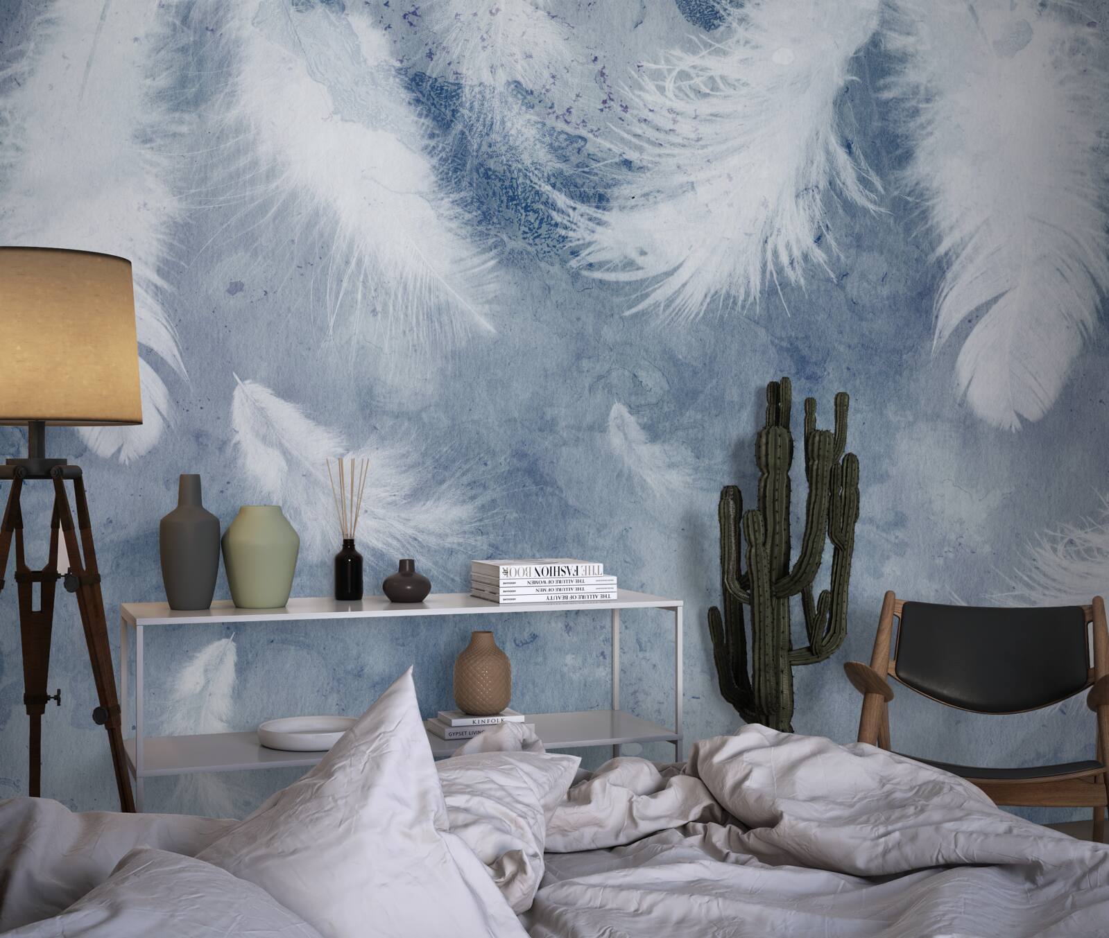 Fotobehang zachte en losse veren