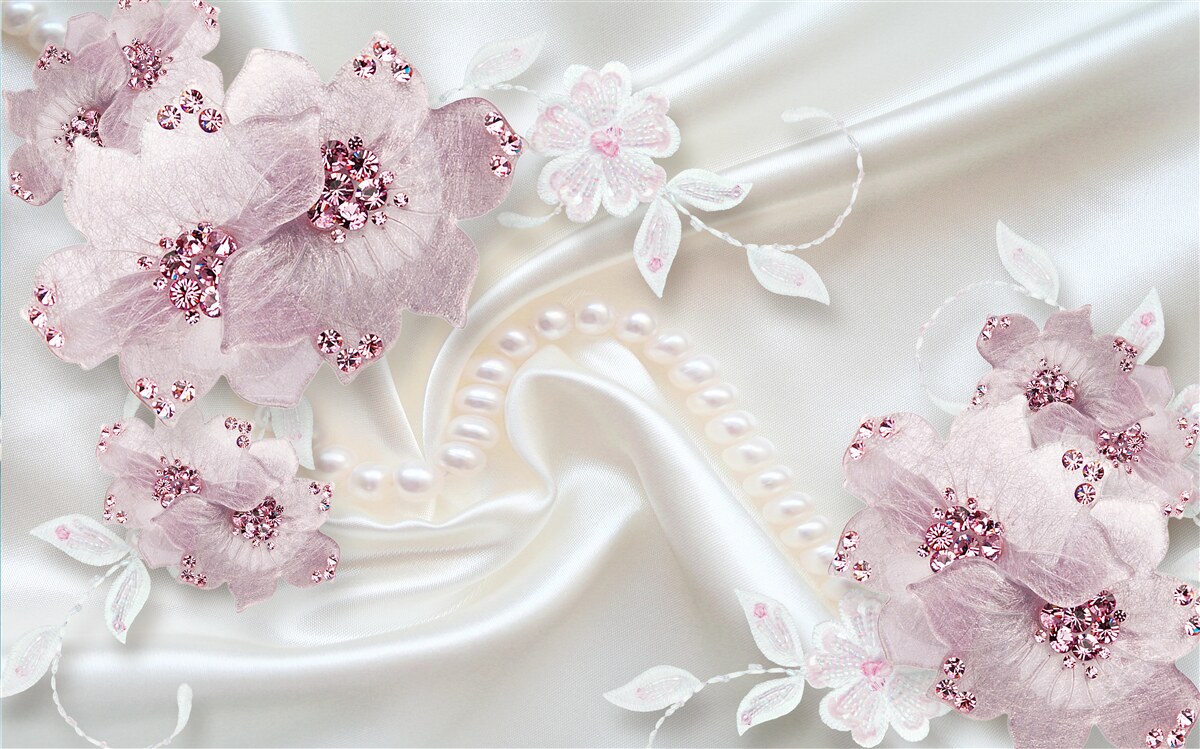 Fotobehang zacht paars textielvlies op zijde