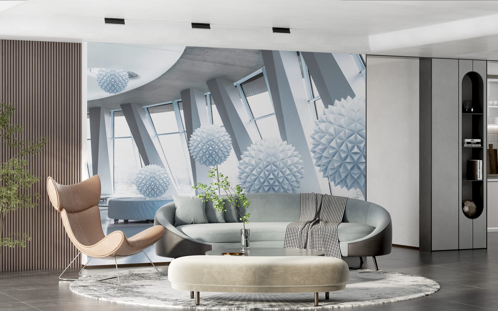 Fotobehang kogels verdwijnen in de diepten van de ruimte