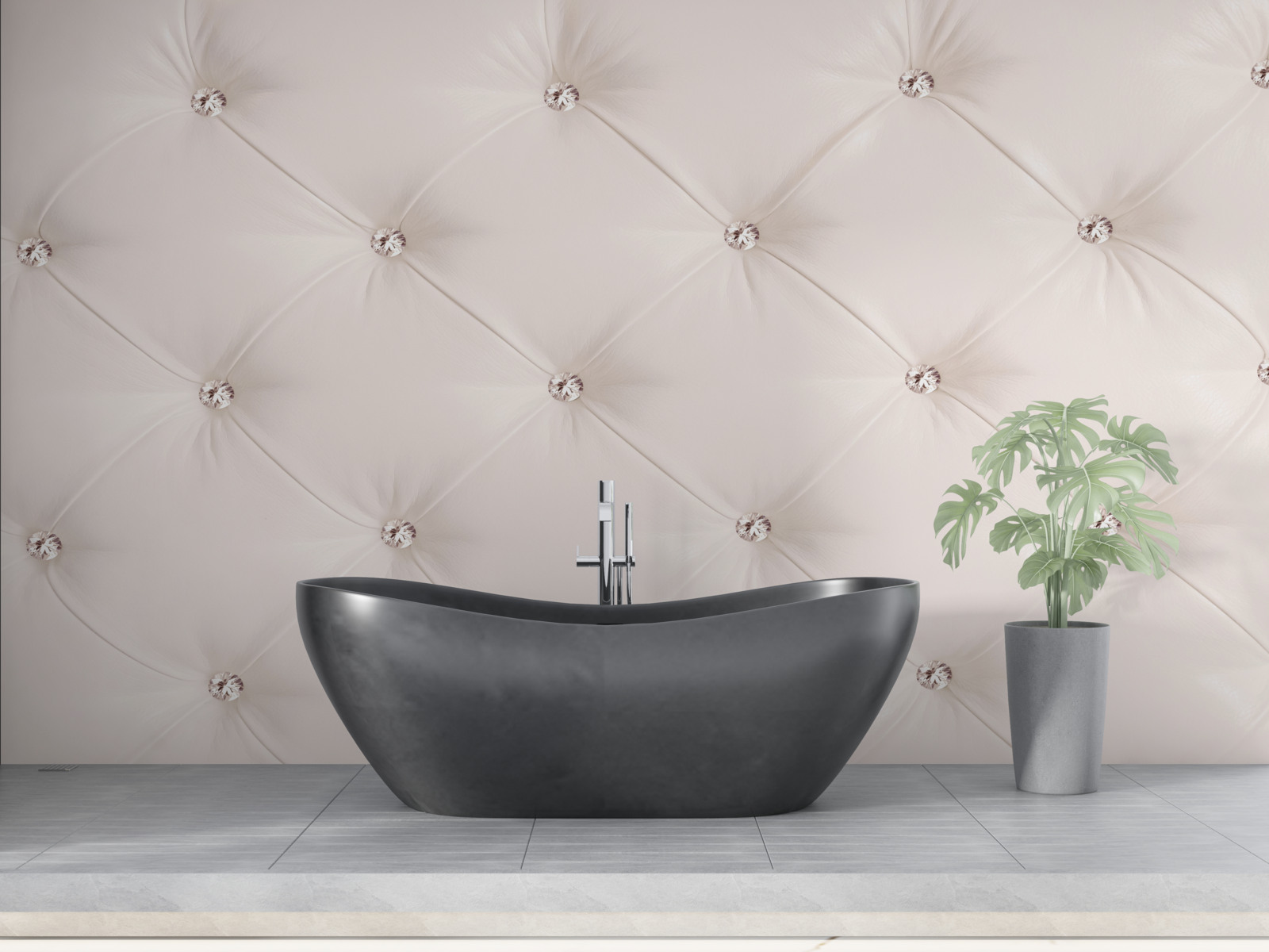 Fotobehang parelroze eco-leer