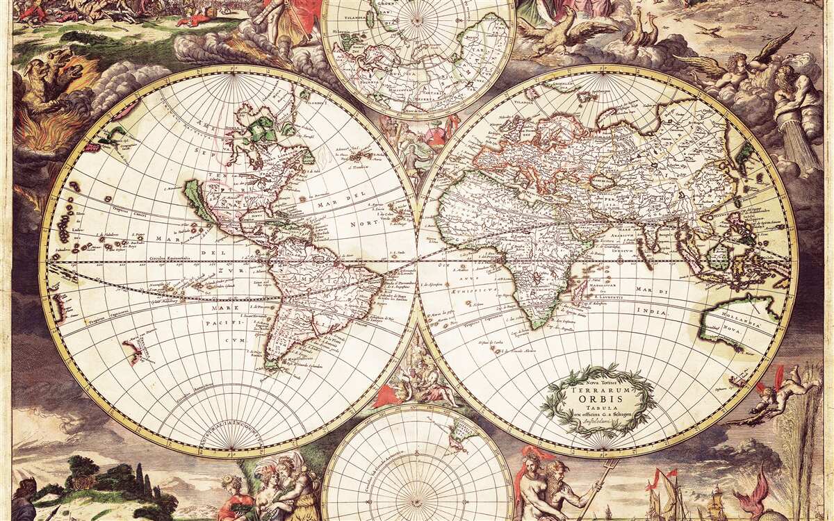 Fotobehang historische periode belicht in de wereldfoto