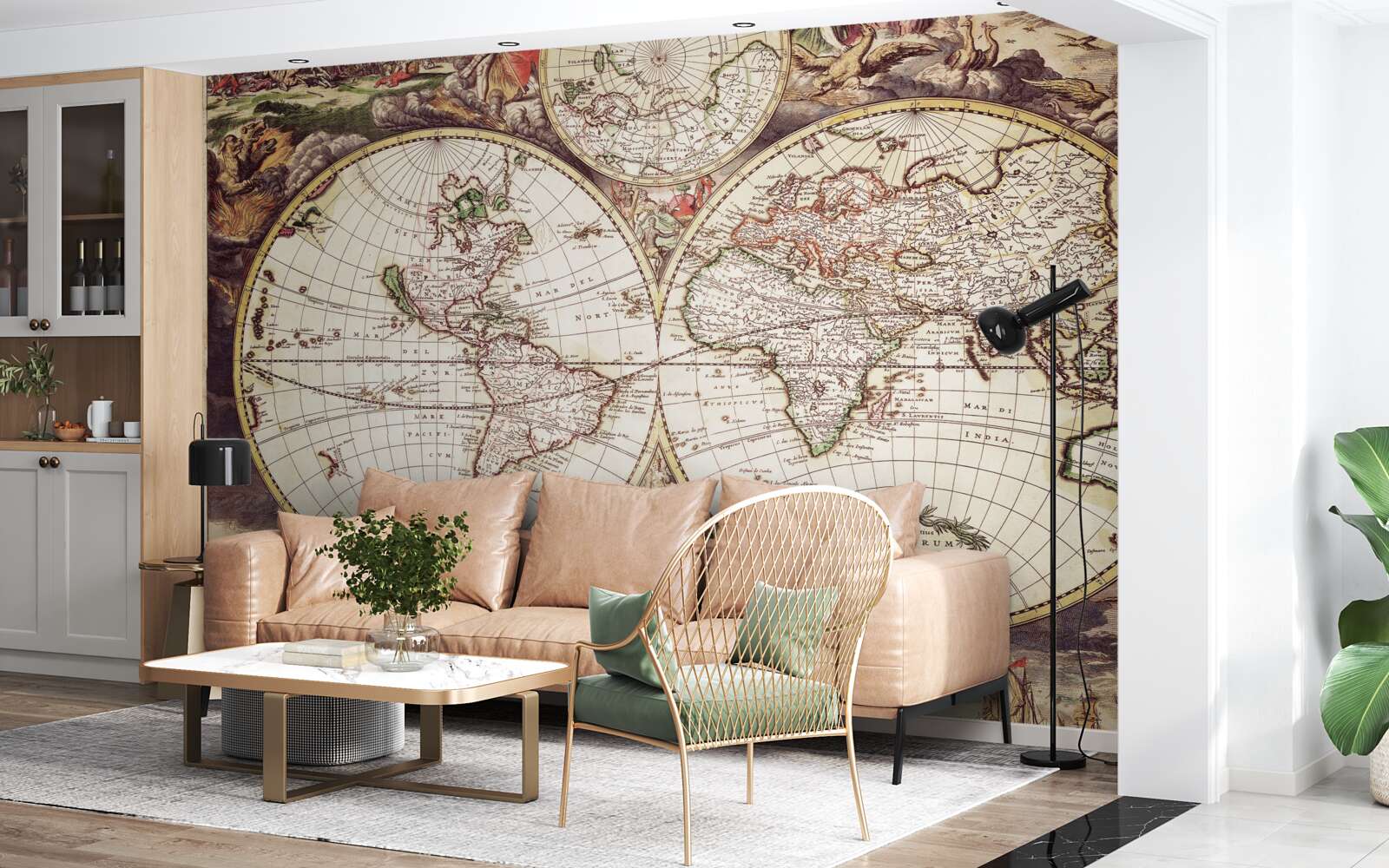 Fotobehang historische periode belicht in de wereldfoto