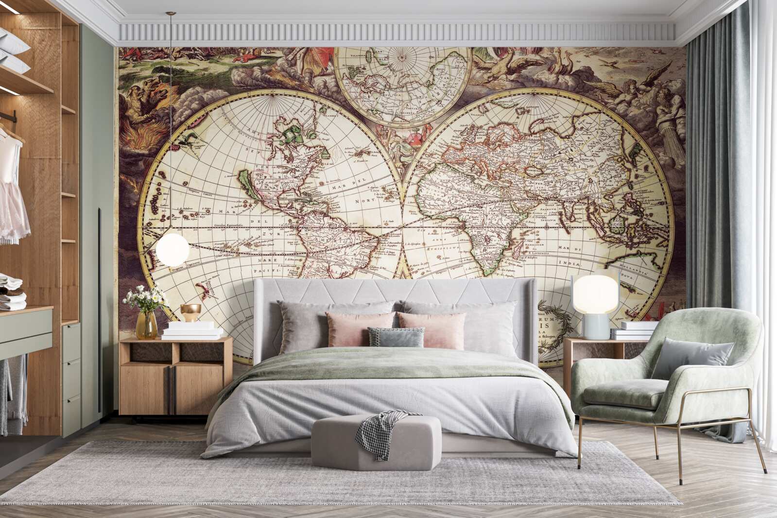 Fotobehang historische periode belicht in de wereldfoto