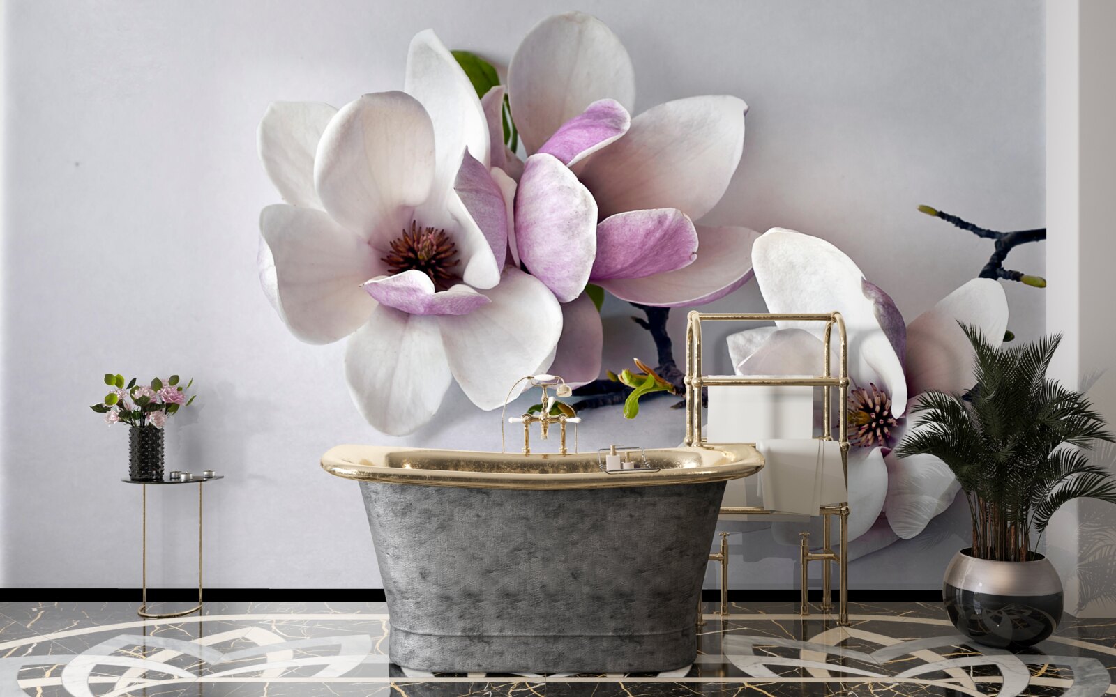 Fotobehang bloemen van ongelooflijke schoonheid en groot formaat