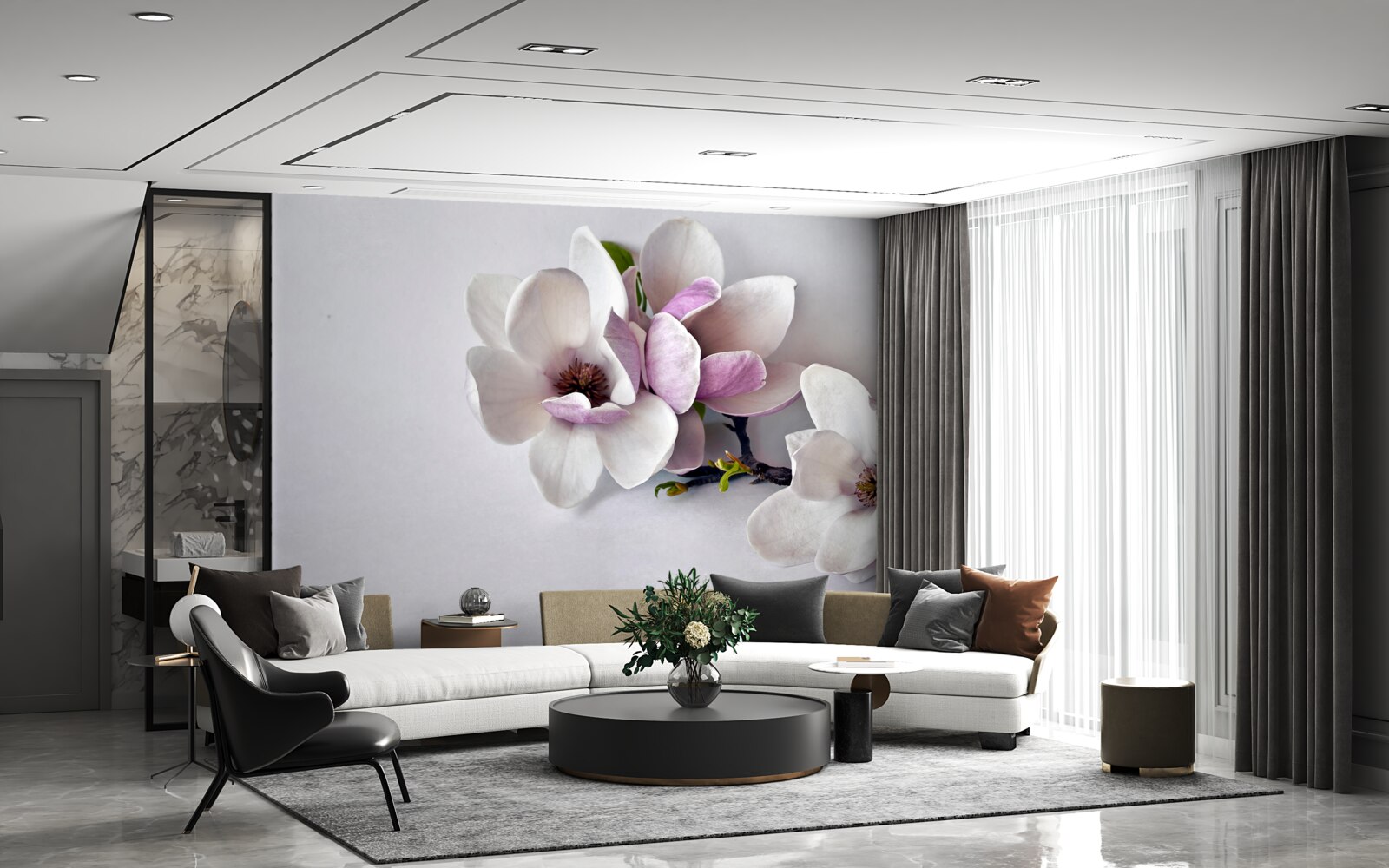 Fotobehang bloemen van ongelooflijke schoonheid en groot formaat