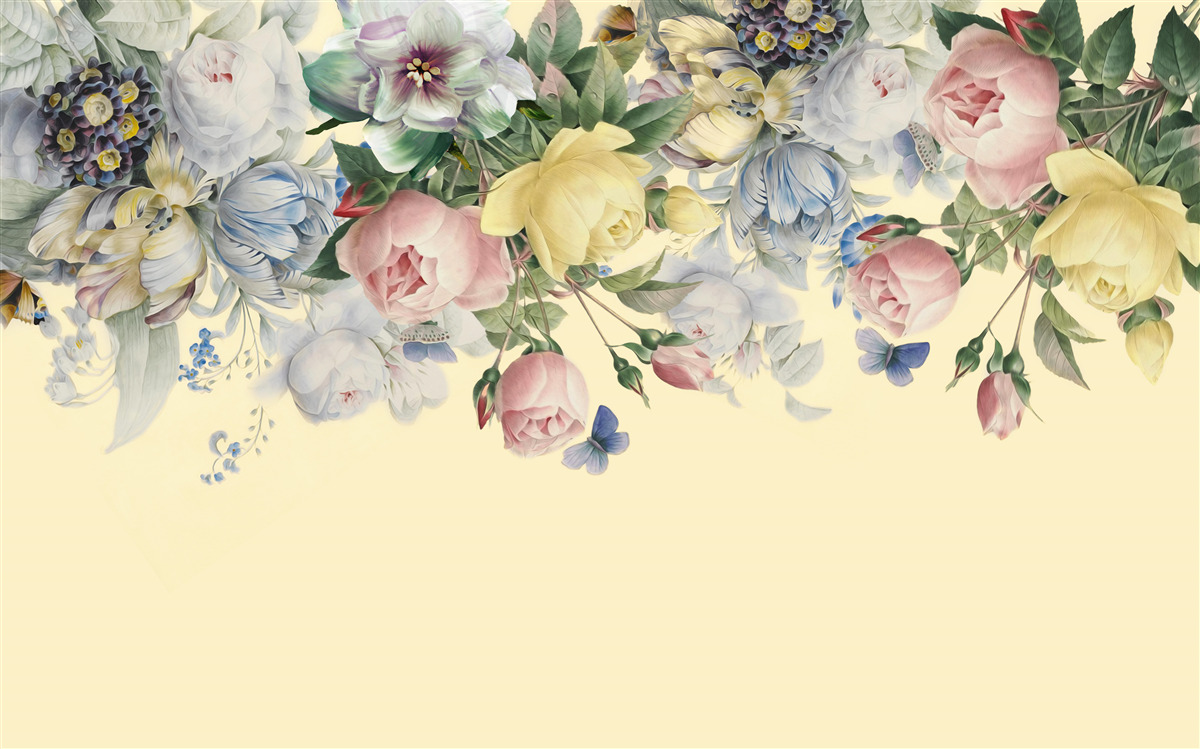 Fotobehang delicate tinten van verschillende kleuren