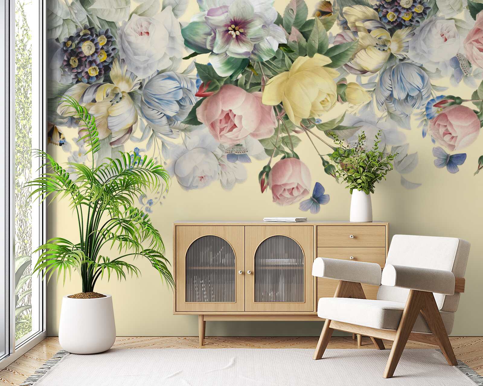 Fotobehang delicate tinten van verschillende kleuren