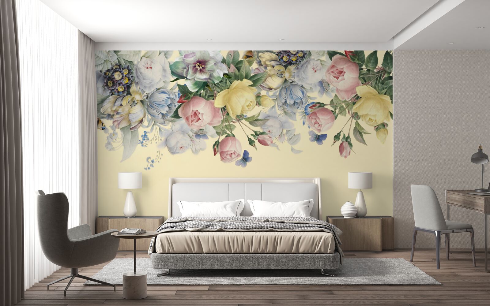 Fotobehang delicate tinten van verschillende kleuren