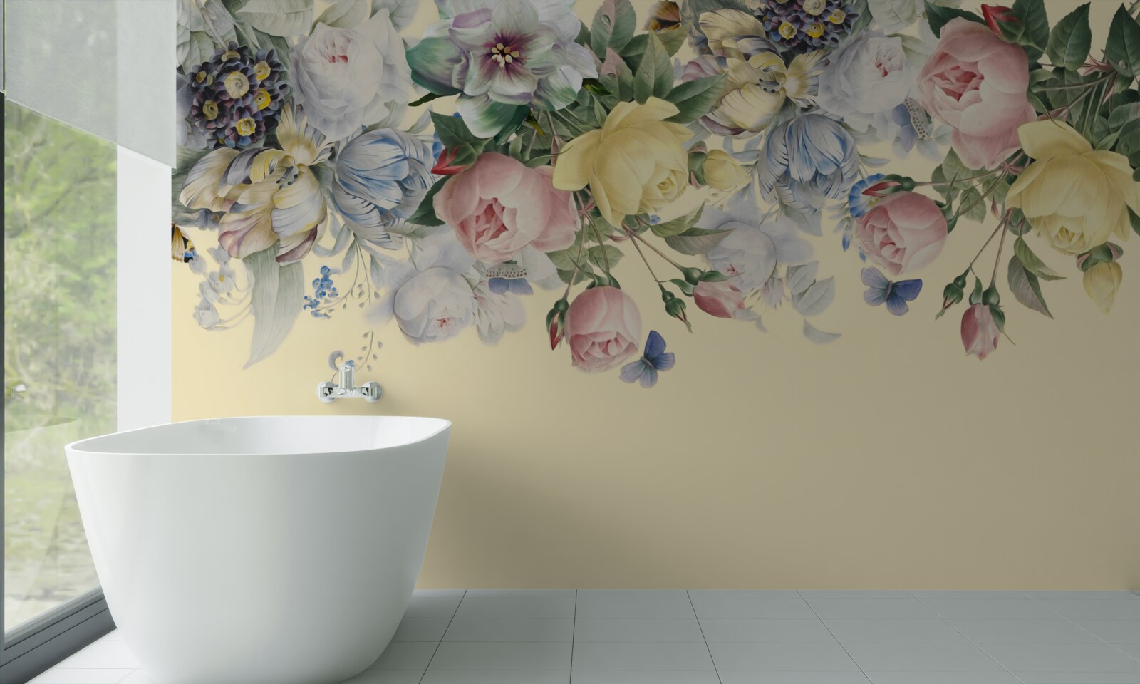 Fotobehang delicate tinten van verschillende kleuren