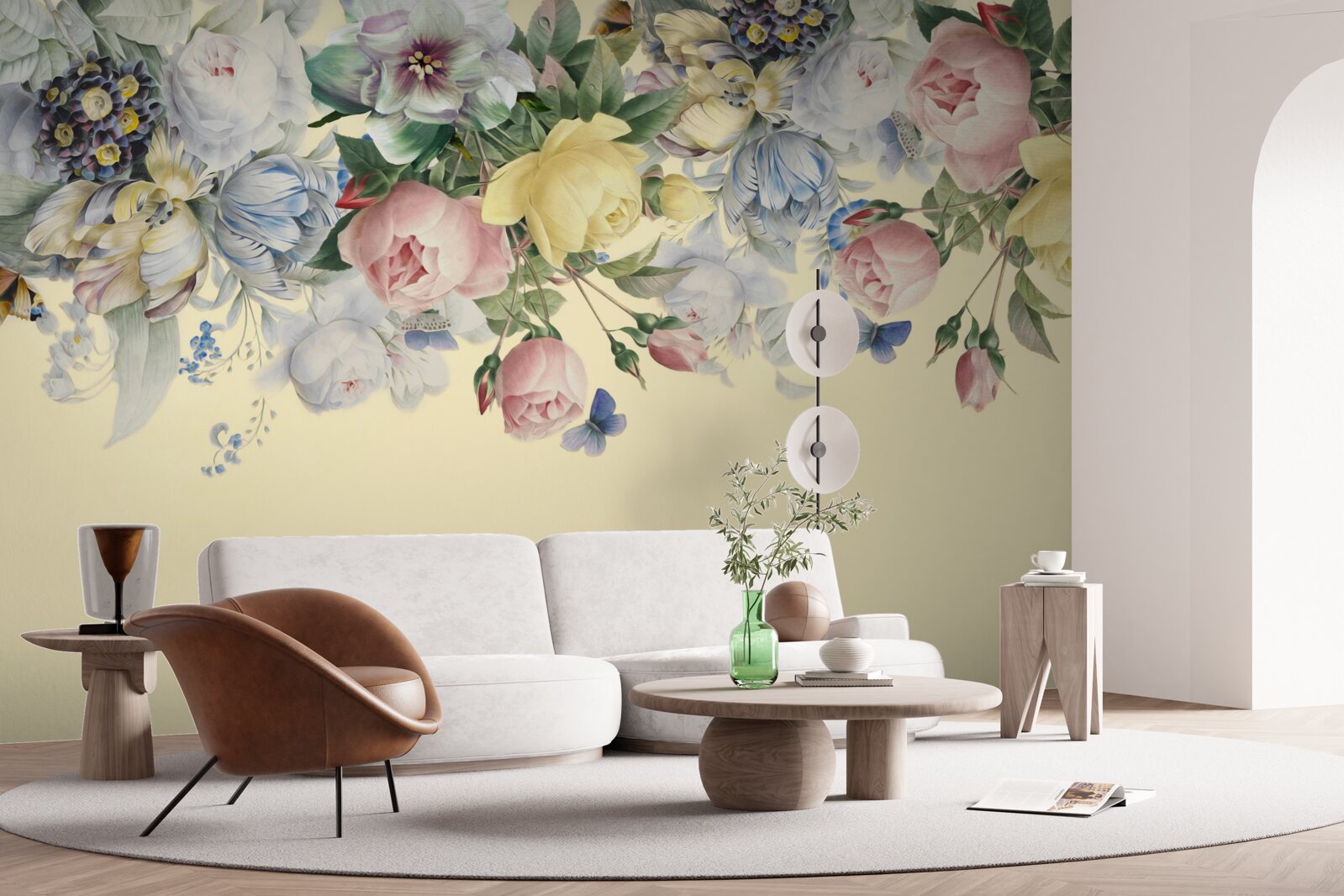 Fotobehang delicate tinten van verschillende kleuren