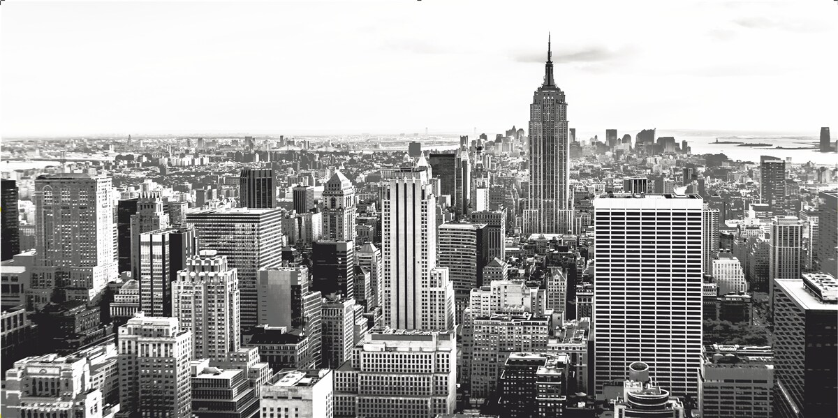 Fotobehang vintage widok na manhattan