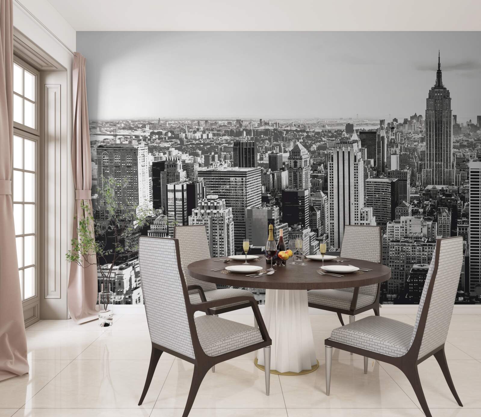 Fotobehang vintage widok na manhattan