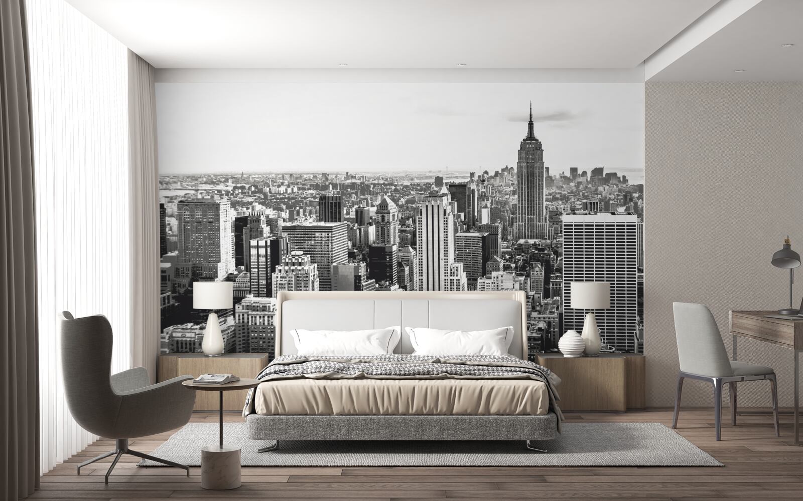 Fotobehang vintage widok na manhattan