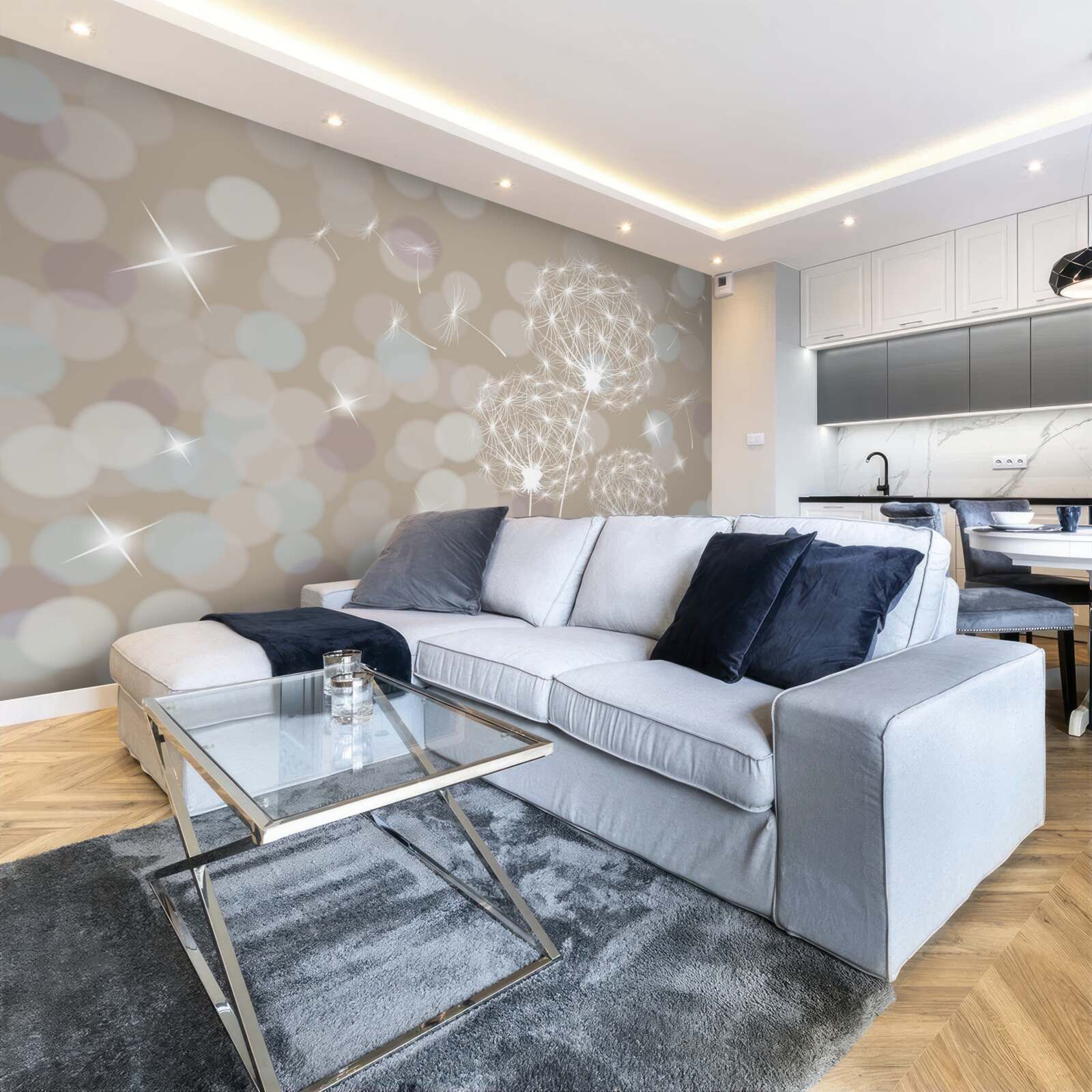 Fotobehang paardebloemblaadje, licht als een veertje