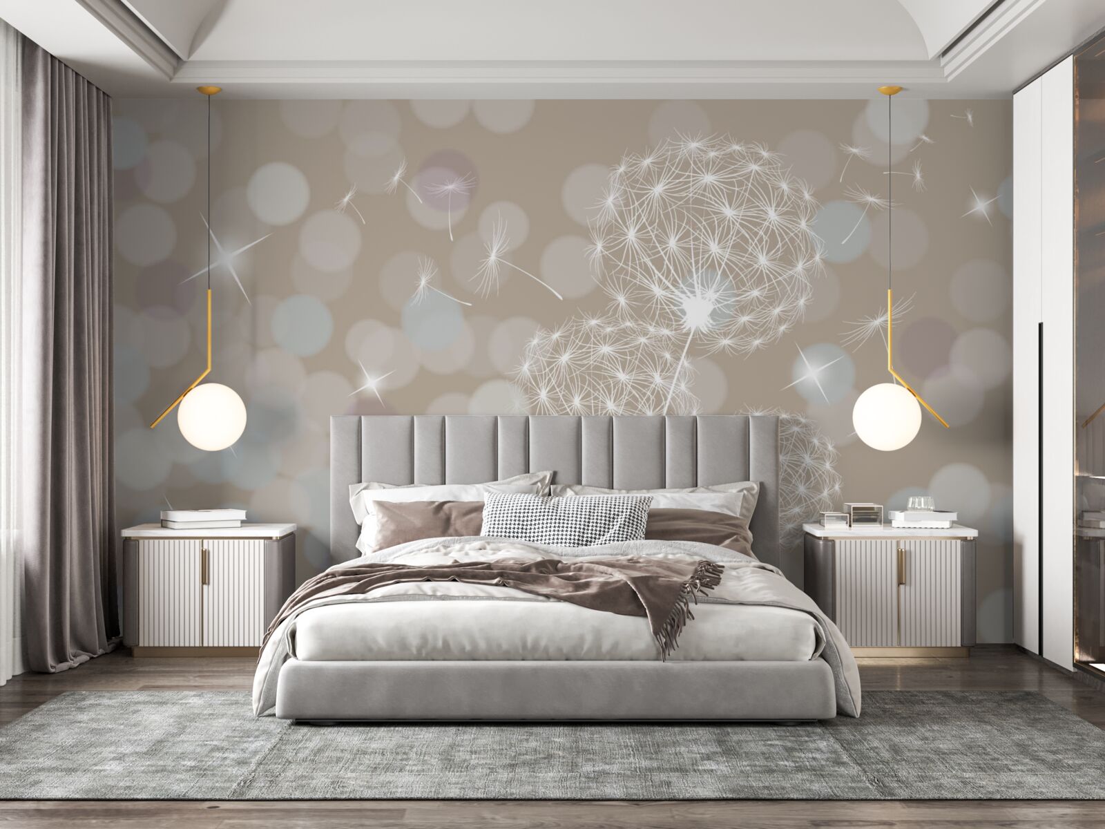 Fotobehang paardebloemblaadje, licht als een veertje