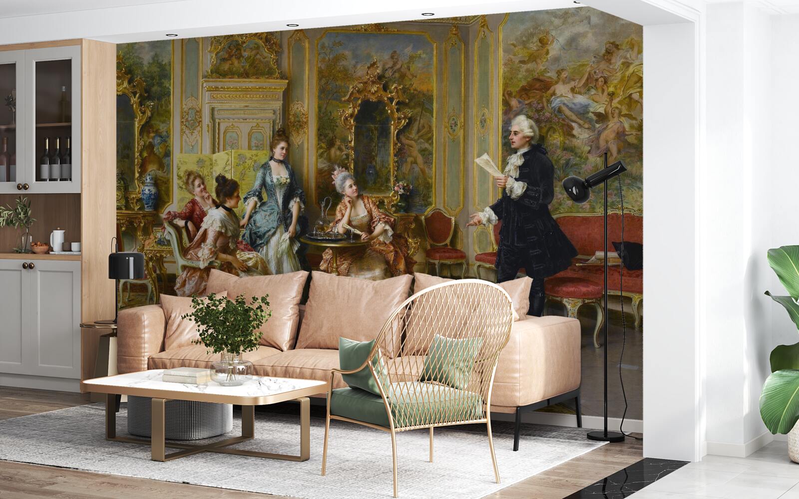 Fotobehang bewondering voor de dames vanwege hun passie voor het lezen van poëzie