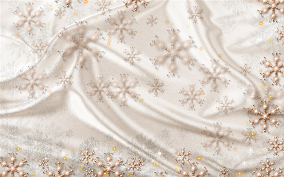 Fotobehang verrukkelijke sneeuwvlokken op lichtgevende zijde