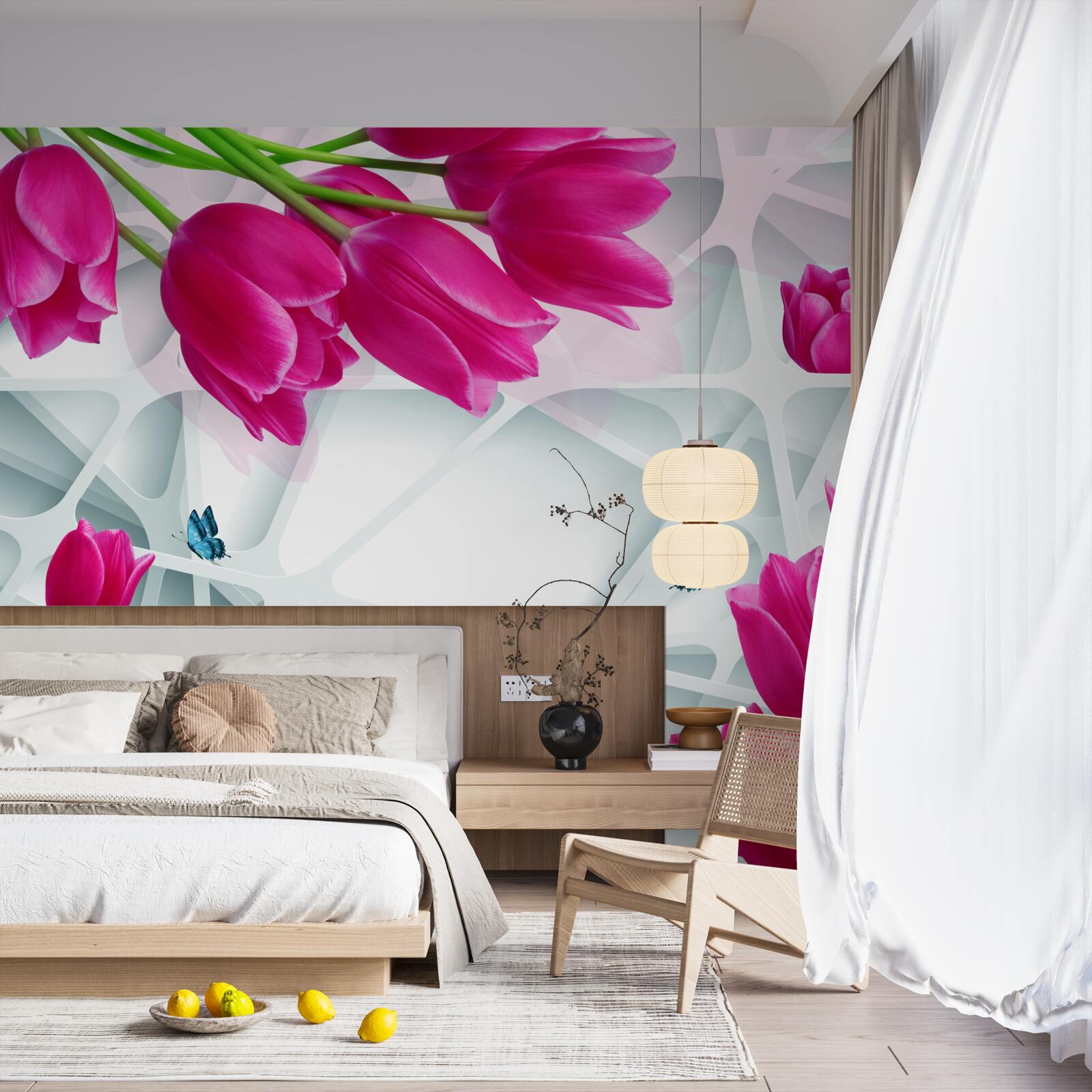 Fotobehang prachtige knoppen van roze tulpen