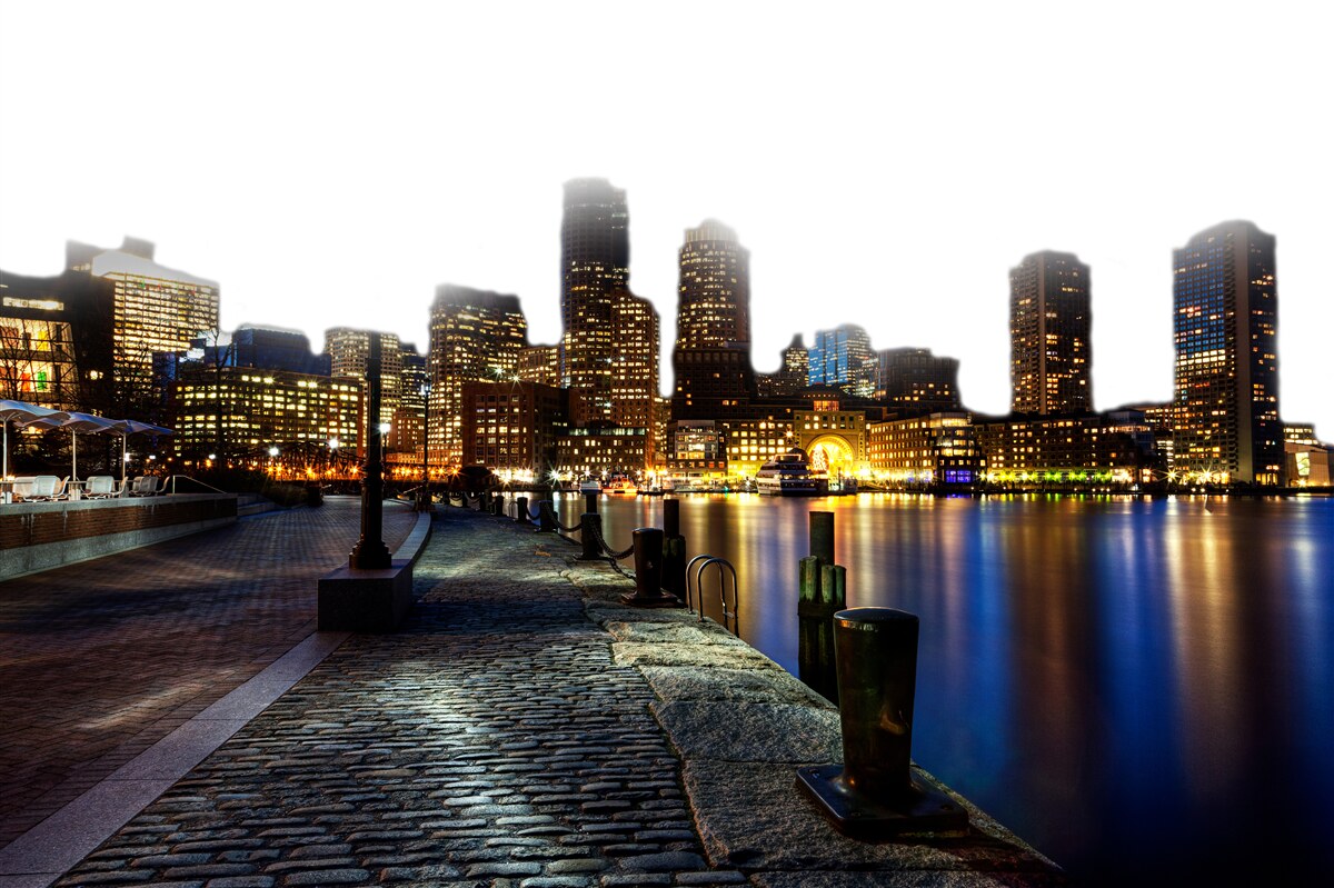 Fotobehang Dageraad op een verlaten werf