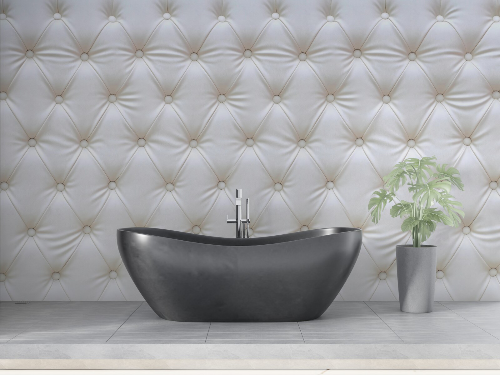 Fotobehang bekledingtextuur versierd met kristallen