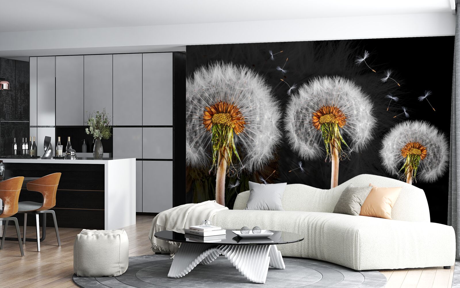 Fotobehang verlepte grote kuit