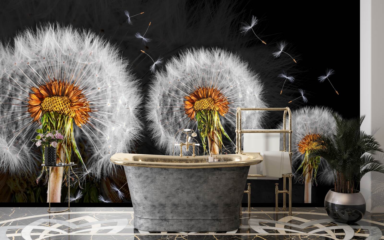 Fotobehang verlepte grote kuit