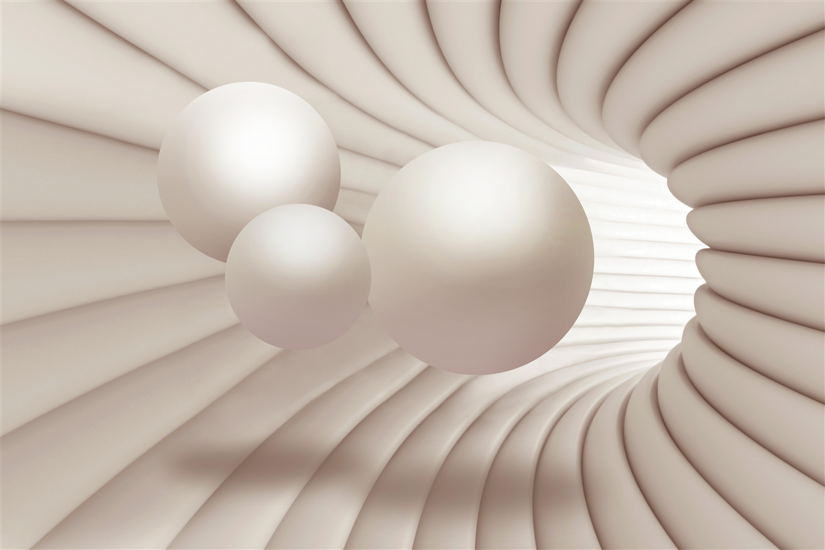 Fotobehang drie parels vliegen de gang in