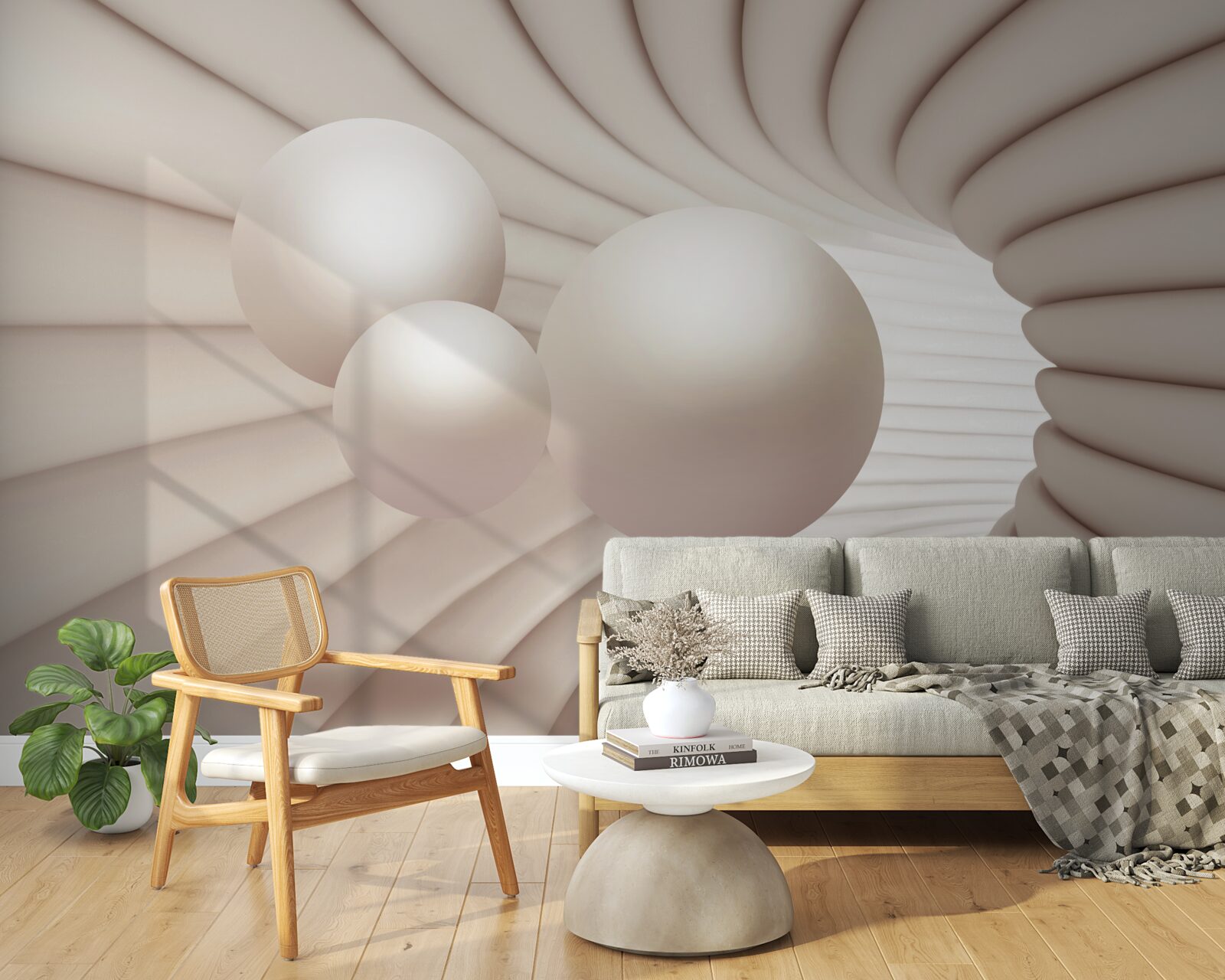 Fotobehang drie parels vliegen de gang in