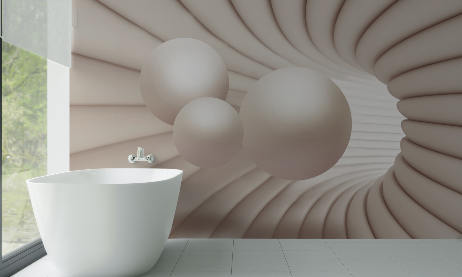 Fotobehang drie parels vliegen de gang in