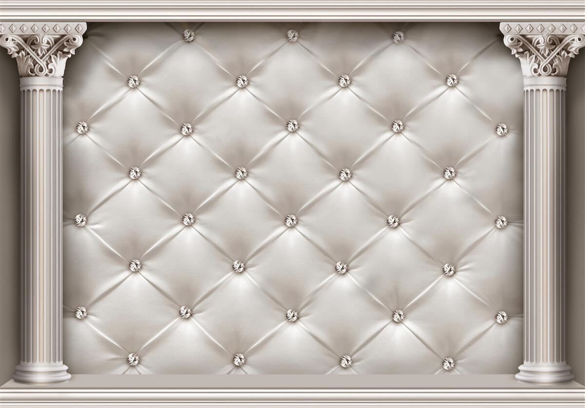 Fotobehang afgeronde en decoratieve afwerkingen