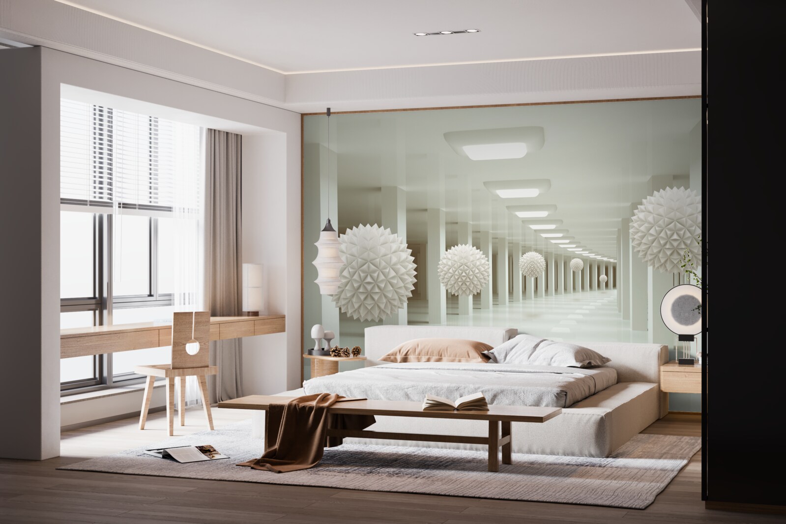 Fotobehang Kolom en balperspectief