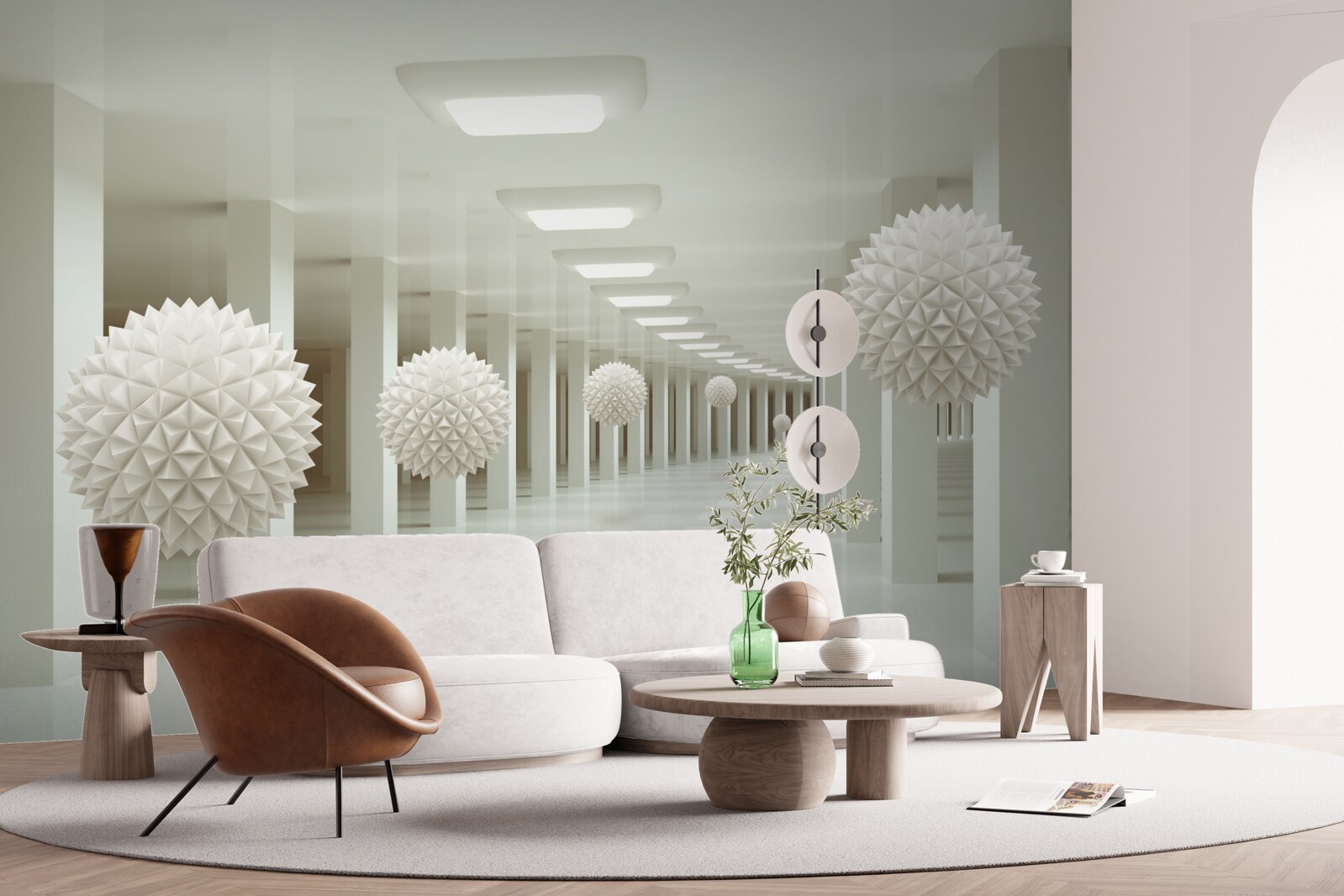 Fotobehang Kolom en balperspectief