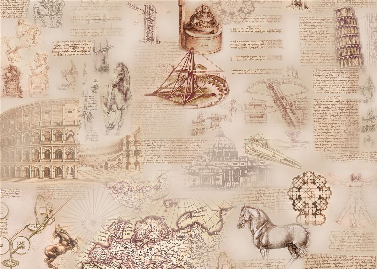 Fotobehang oud roemenië en retro italië