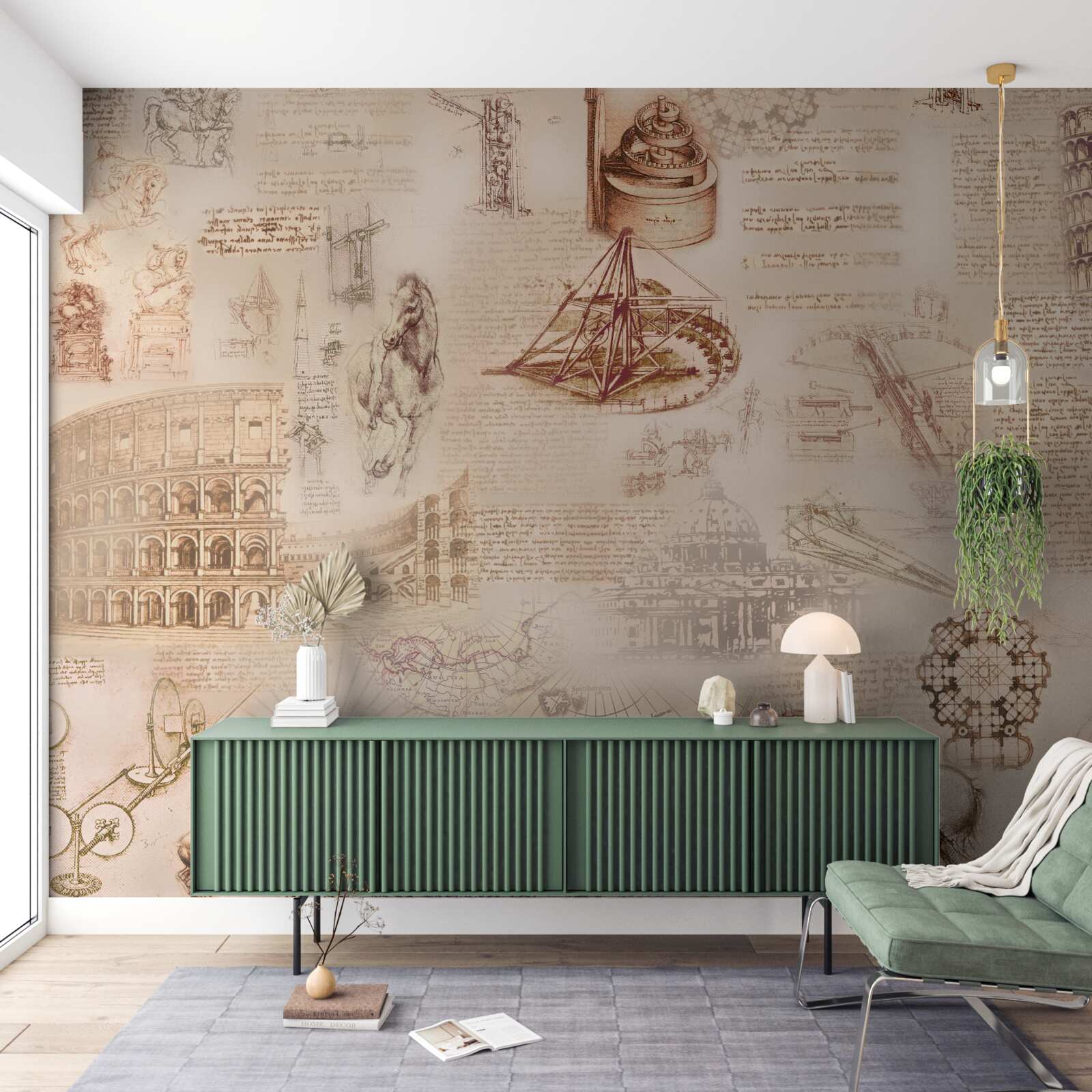 Fotobehang oud roemenië en retro italië