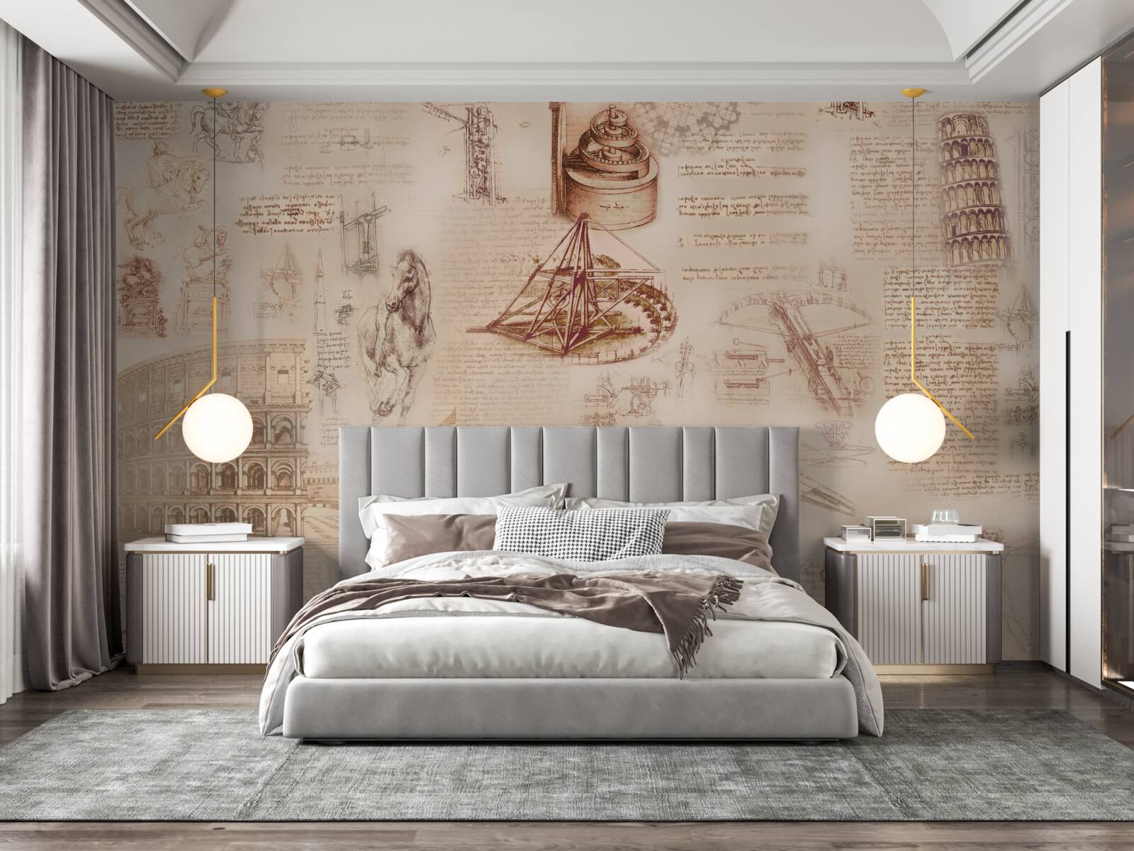 Fotobehang oud roemenië en retro italië