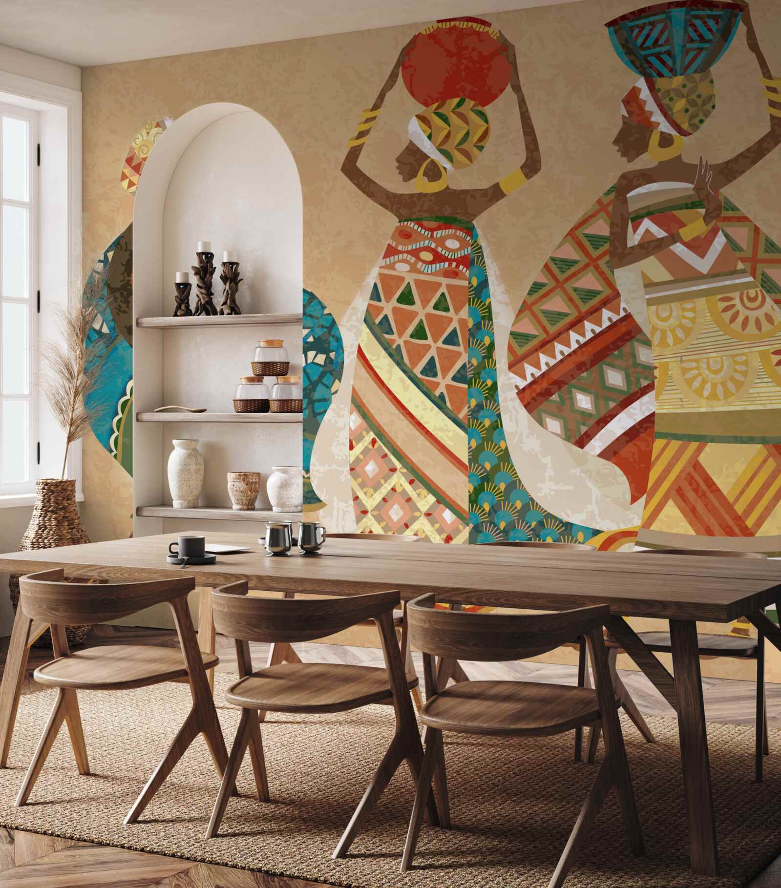 Fotobehang overzicht van beelden van afrikaanse vrouwen