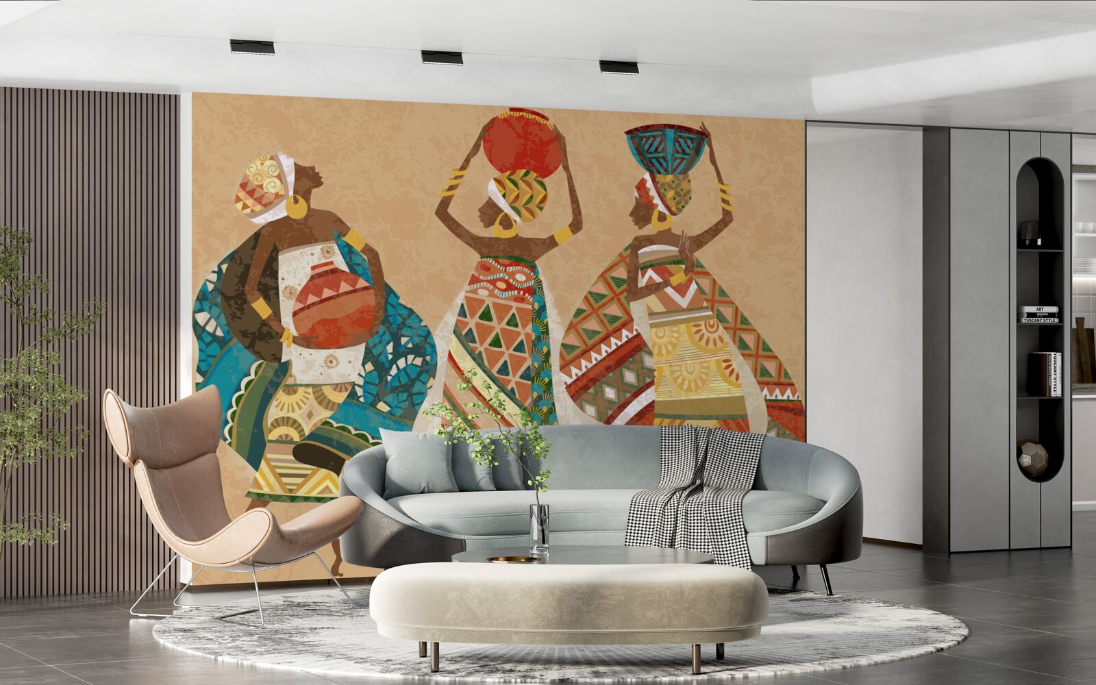 Fotobehang overzicht van beelden van afrikaanse vrouwen