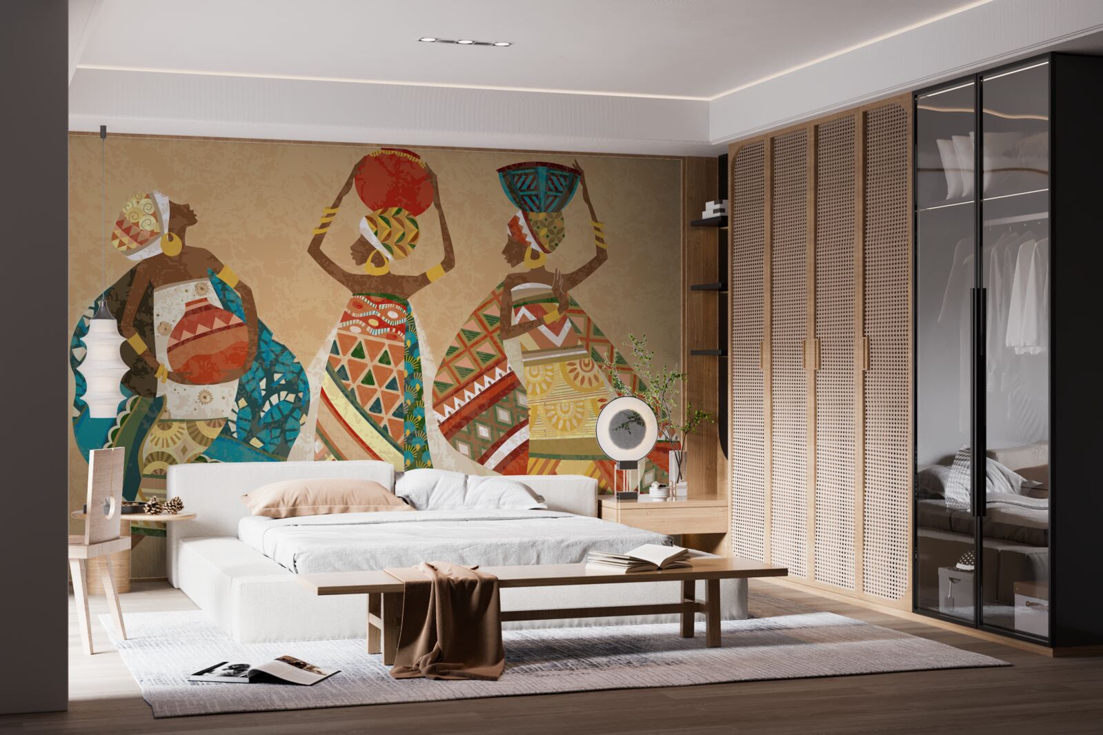 Fotobehang overzicht van beelden van afrikaanse vrouwen