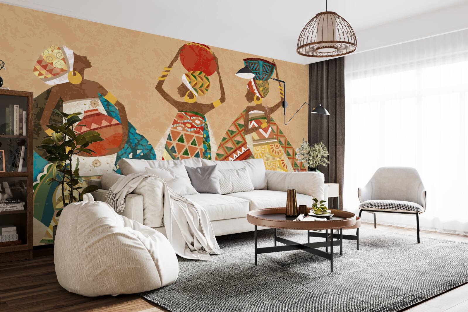 Fotobehang overzicht van beelden van afrikaanse vrouwen