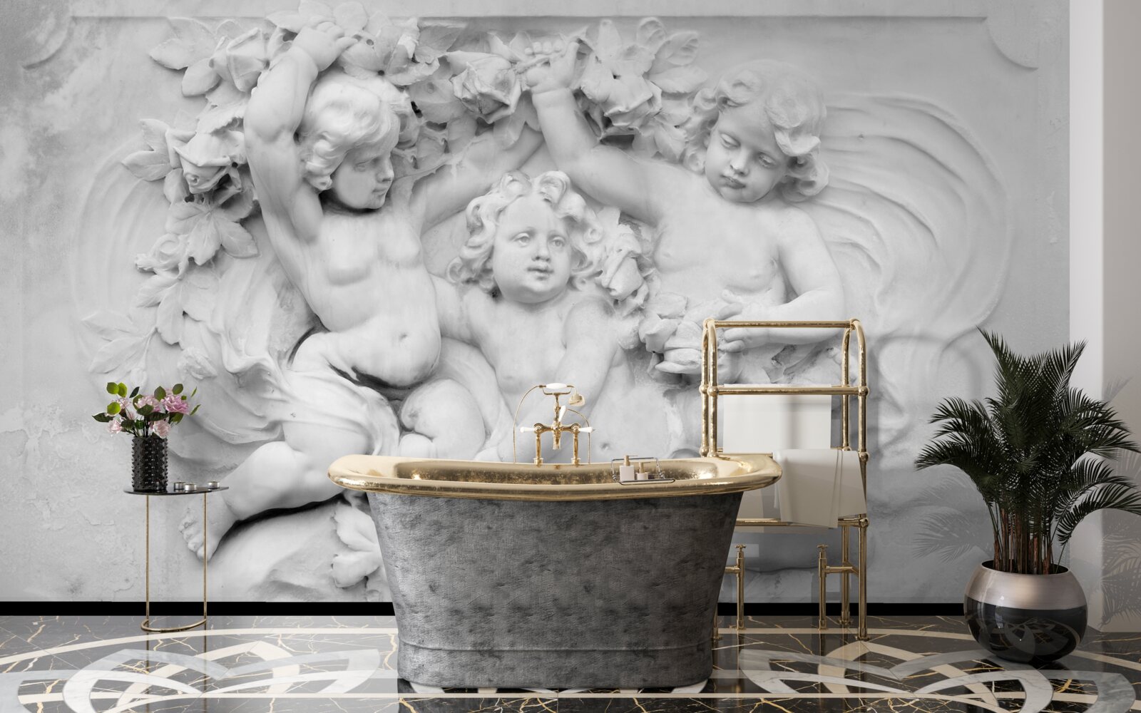 Fotobehang verlichting is een speelveld voor engelen