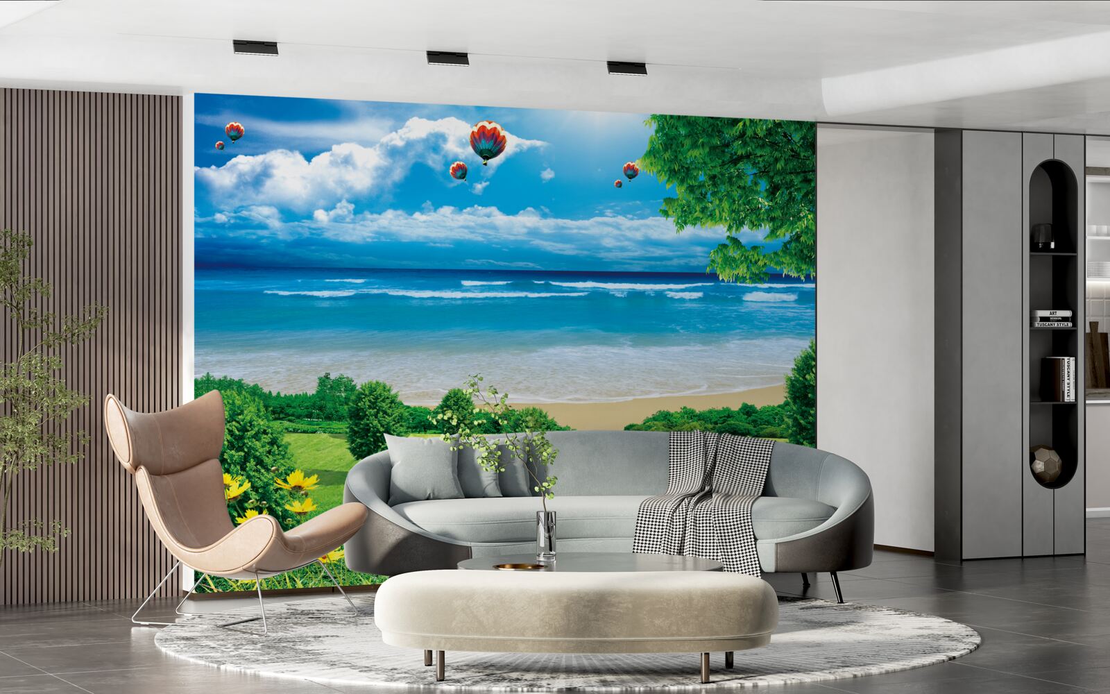 Fotobehang groene zeeplanten