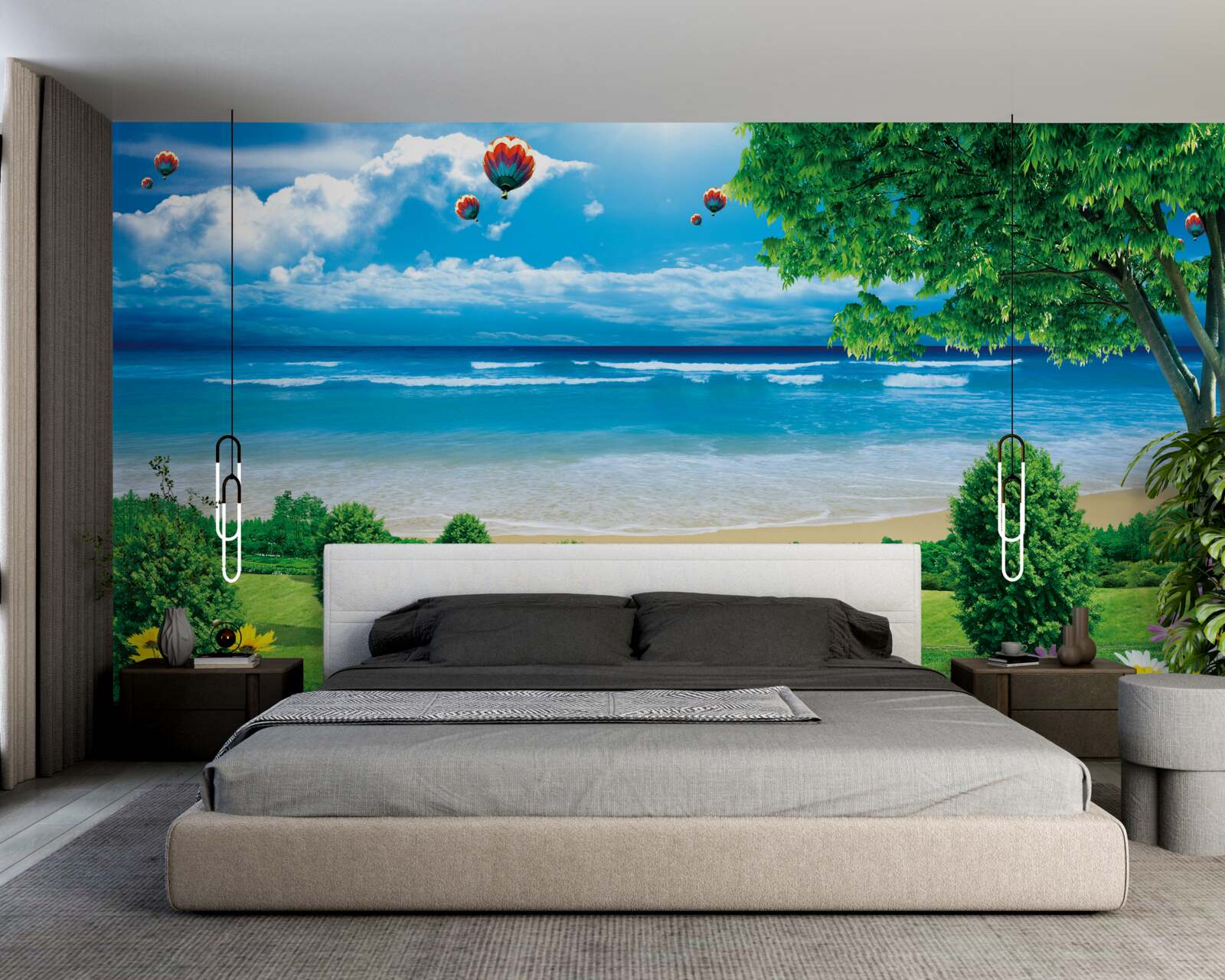 Fotobehang groene zeeplanten