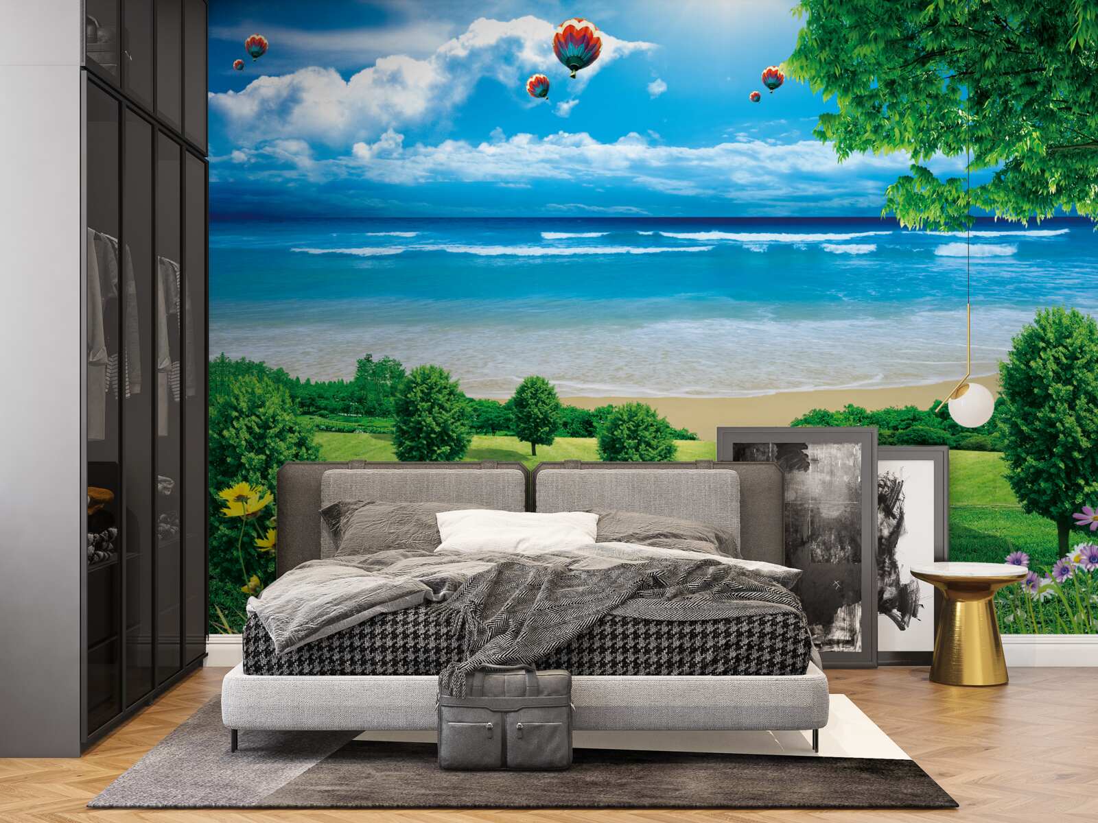 Fotobehang groene zeeplanten