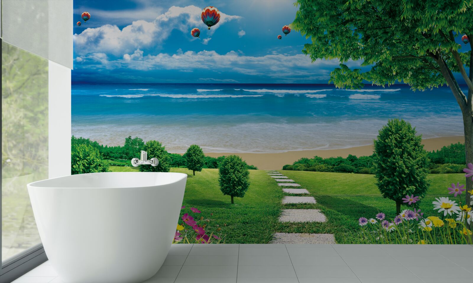 Fotobehang groene zeeplanten