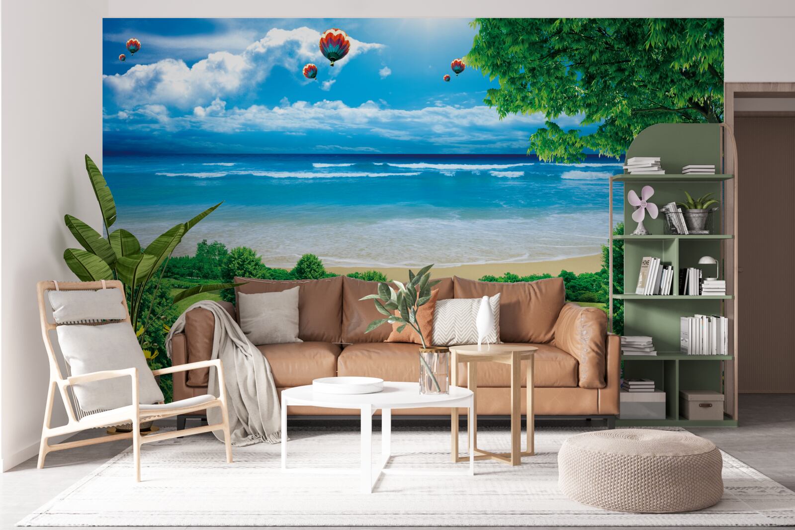 Fotobehang groene zeeplanten