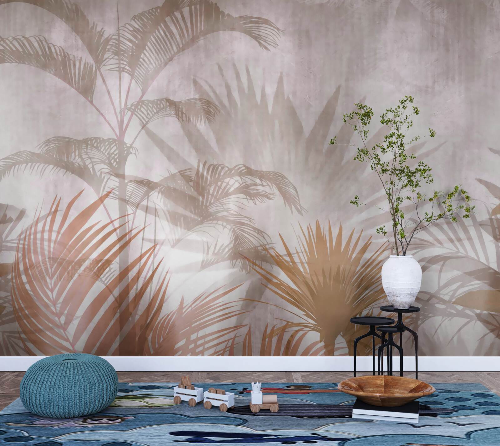 Fotobehang tropische planten met delicatesse